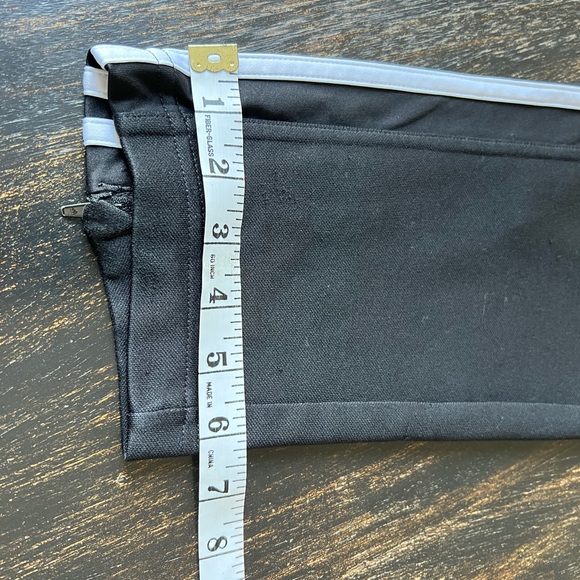 Adidas Black Track Pants with 3 stripes.Size Medium - Picture 5 of 6